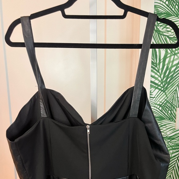 Eloquii Black Faux Leather Midi Dress Size 18 NWT - Picture 5 of 11